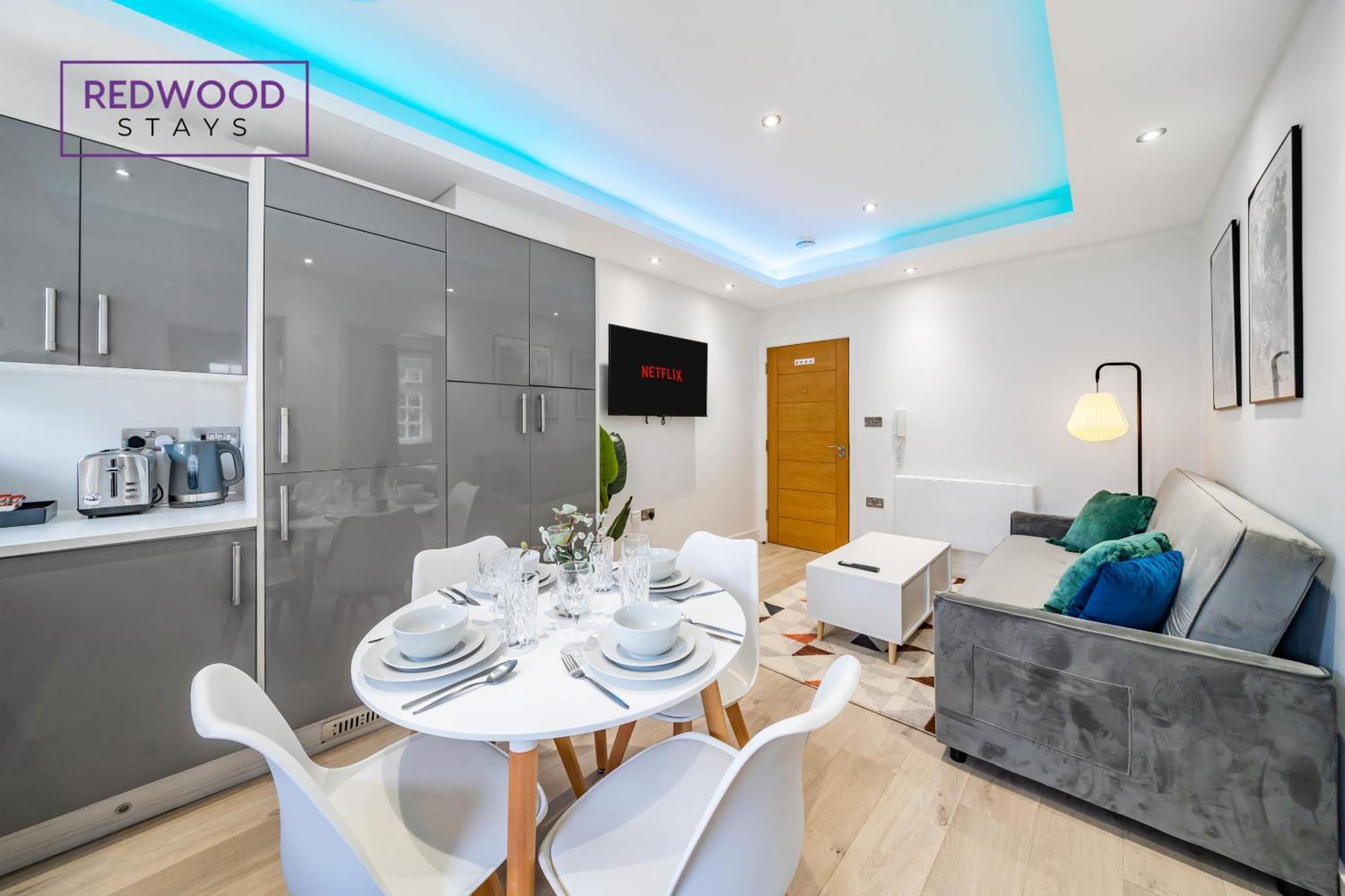 Brand New, 1 Bed 1 Bath, Modern Town Center Apartment, Netflix By Redwood Stays Aldershot Ngoại thất bức ảnh